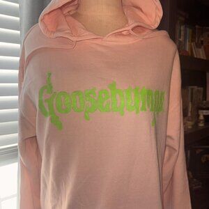 Hot Topic GOOSEBUMPS Medium HOODIE/Goosebumps Womens pink hoodie NWOT